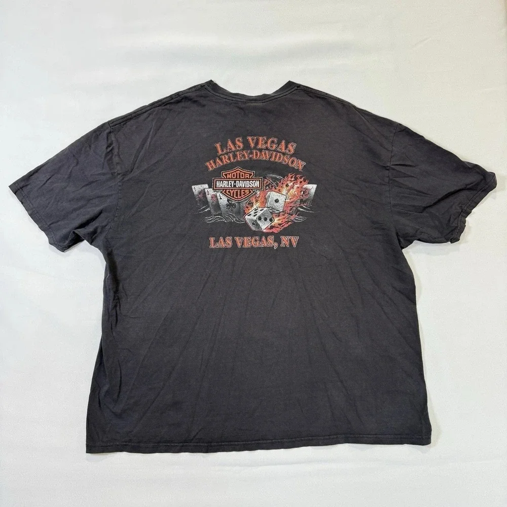 Harley Davidson Men's T-Shirt 3XL Las Vegas NV Black Biker Built Graphic VF 2011 - Picture 6 of 13
